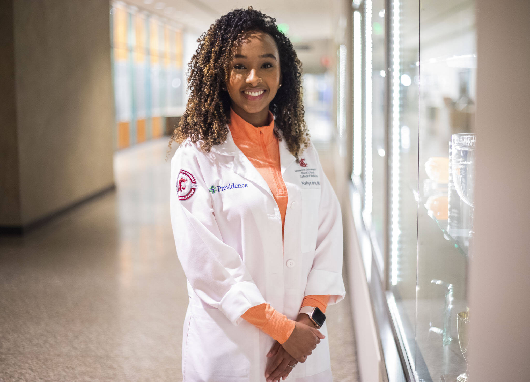 Dr. Kafiya Arte in white coat at Providence Regional Medical Center Everett