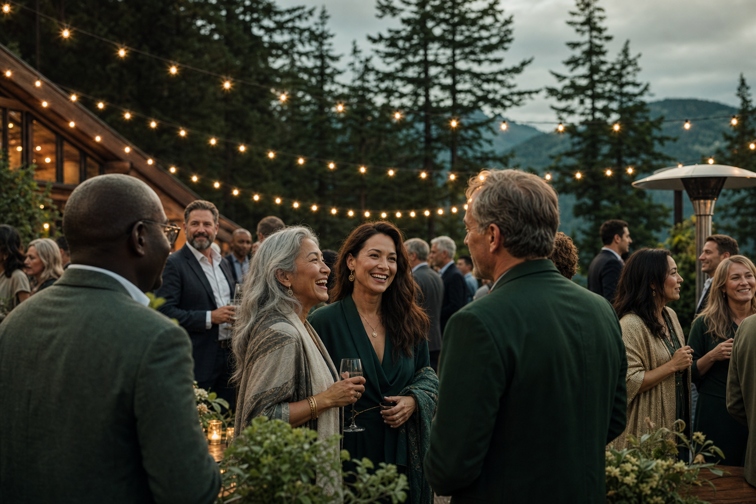 Diverse community members at a Pacific Northwest foundation gathering