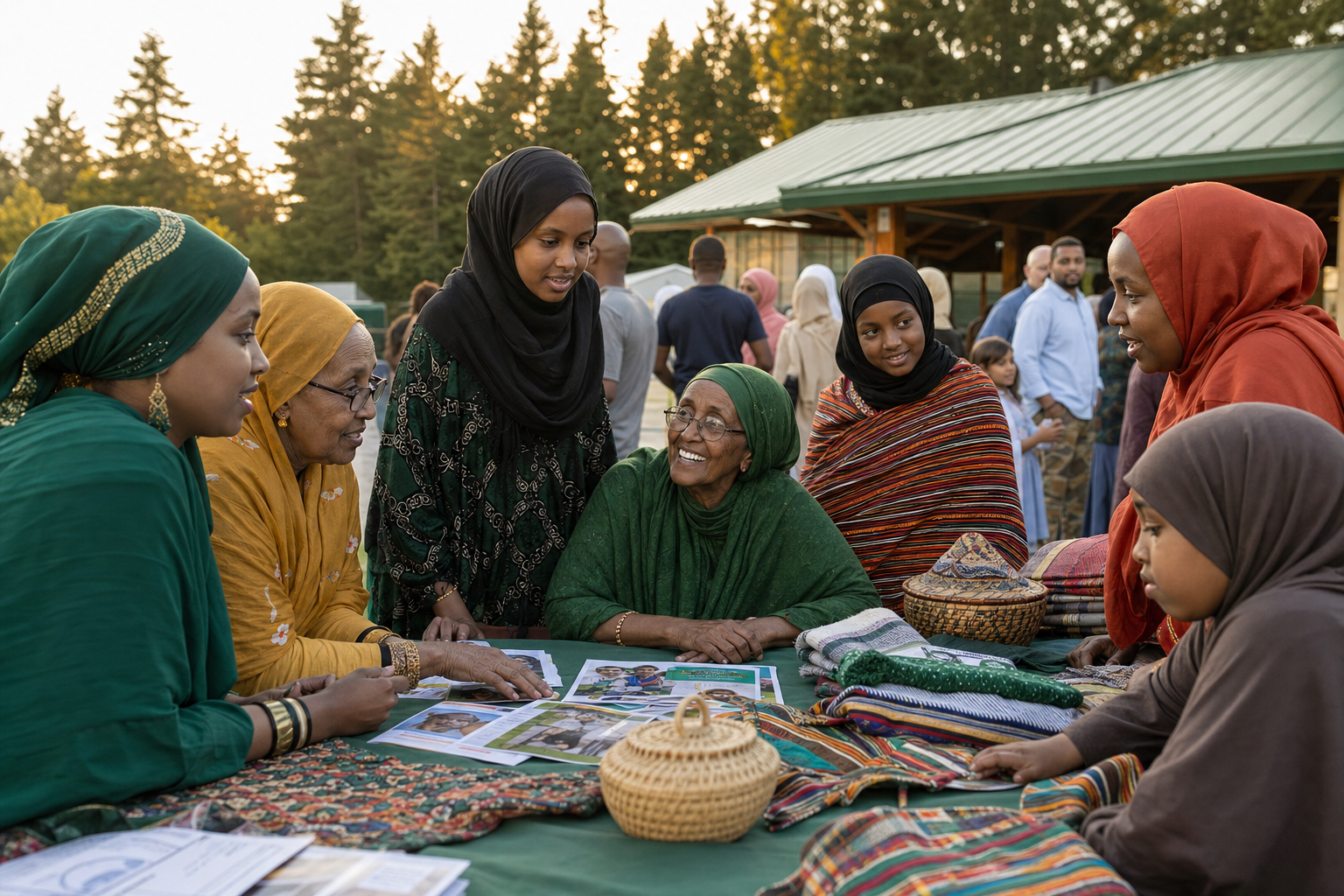 Somali diaspora families at a Pacific Northwest health and heritage community gathering